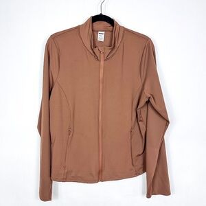 VS Pink Brown Relay Full Zip Athletic Workout Jacket